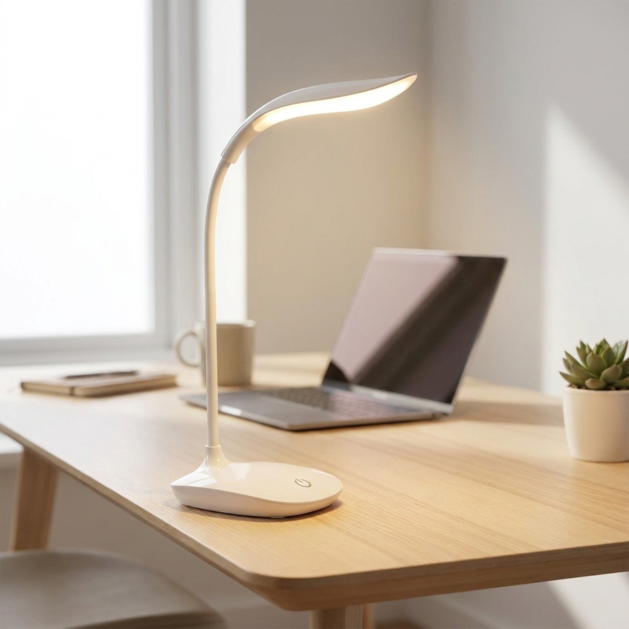 White home office lamp