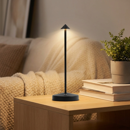 Black cordless table lamp