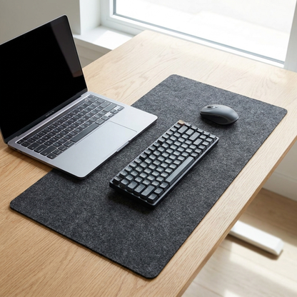B- Dark Grey-80x30cm — Wool Felt Desk Mat — Wholesale Case