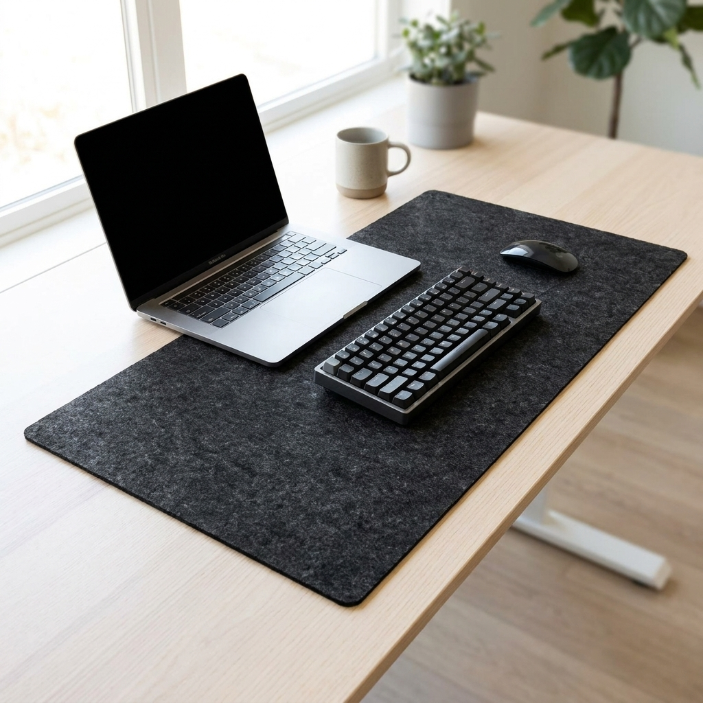 B- Black-90x40cm — Wool Felt Desk Mat — Wholesale Case