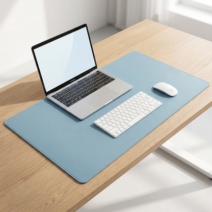 Ice Blue — PU Leather Desk Mat