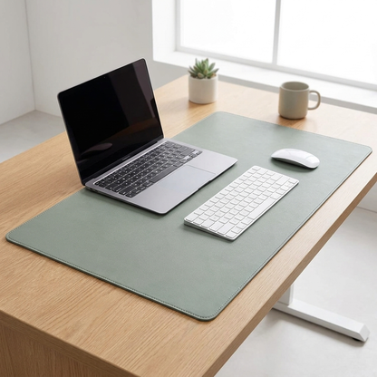 Grayish green PU desk mat