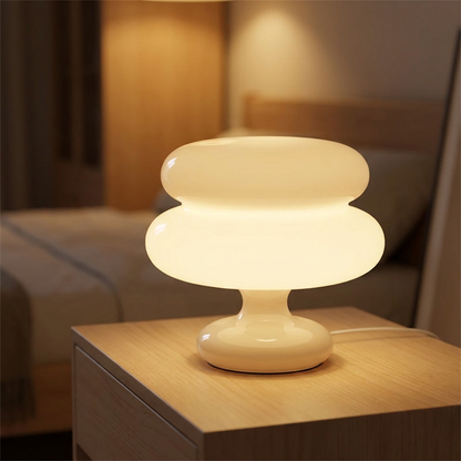 Cream macaron lamp