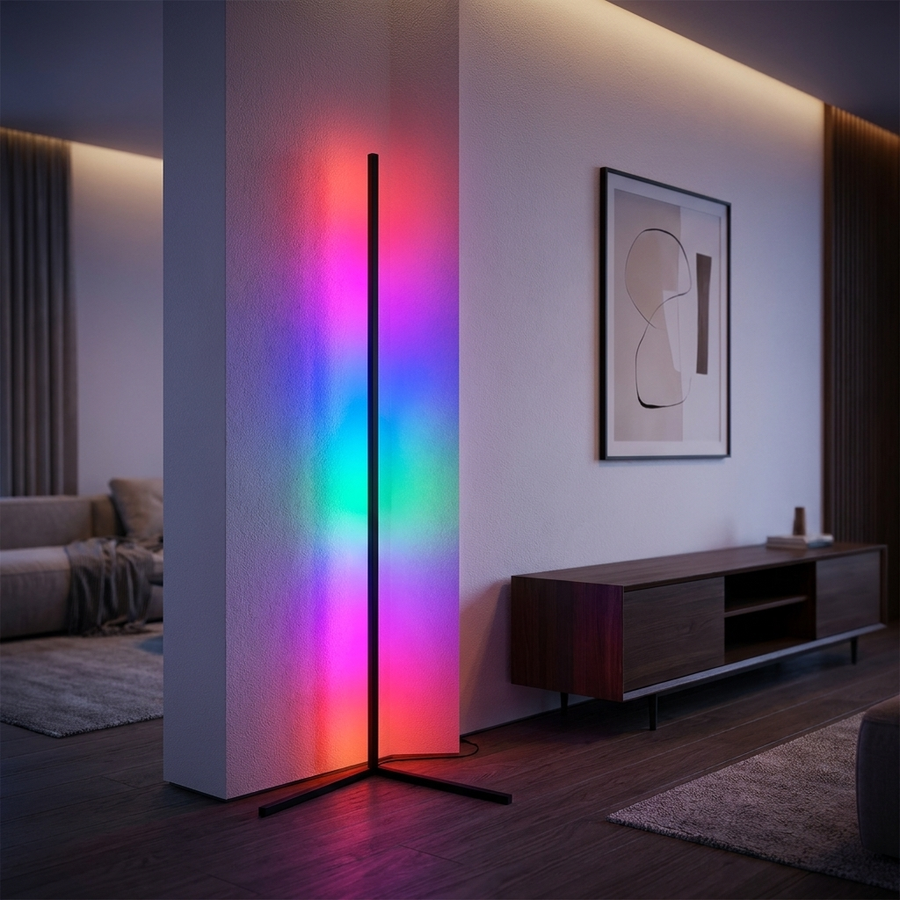 Black RGB floor lamp