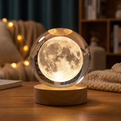 Moon crystal ball lamp