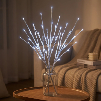 Cool white birch fairy lights