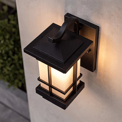 Modern Outdoor Wall Lantern Adjustable Wall Mounted Aluminum Frosted Glass LED IP65 Waterproof