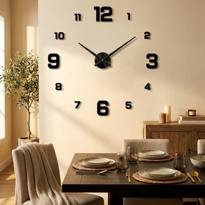 3D Frameless DIY Wall Clock