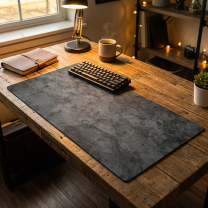 Gray Stitched-Edge Gaming Mouse Pad