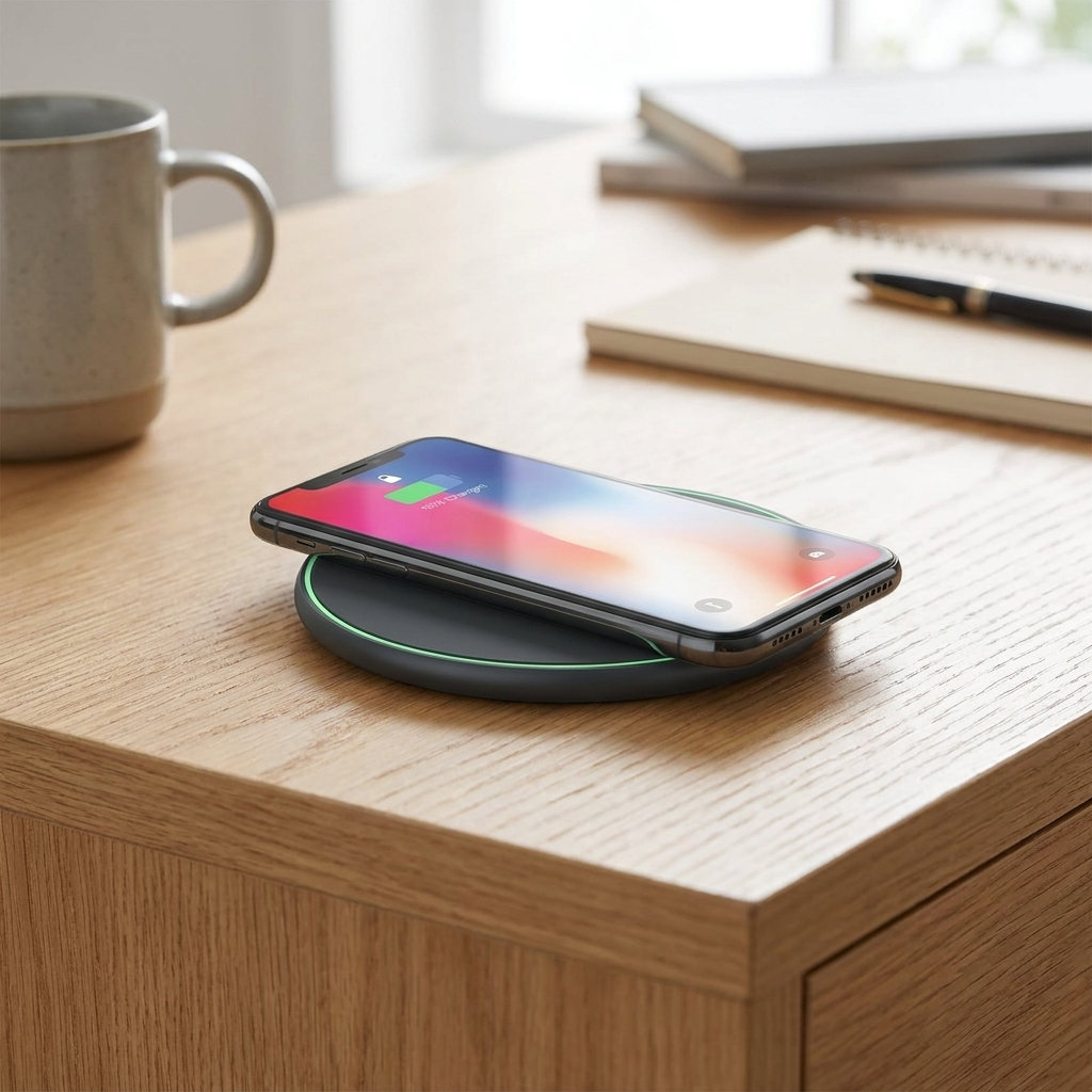 VIKEFON wireless charging pad no cable on a desk