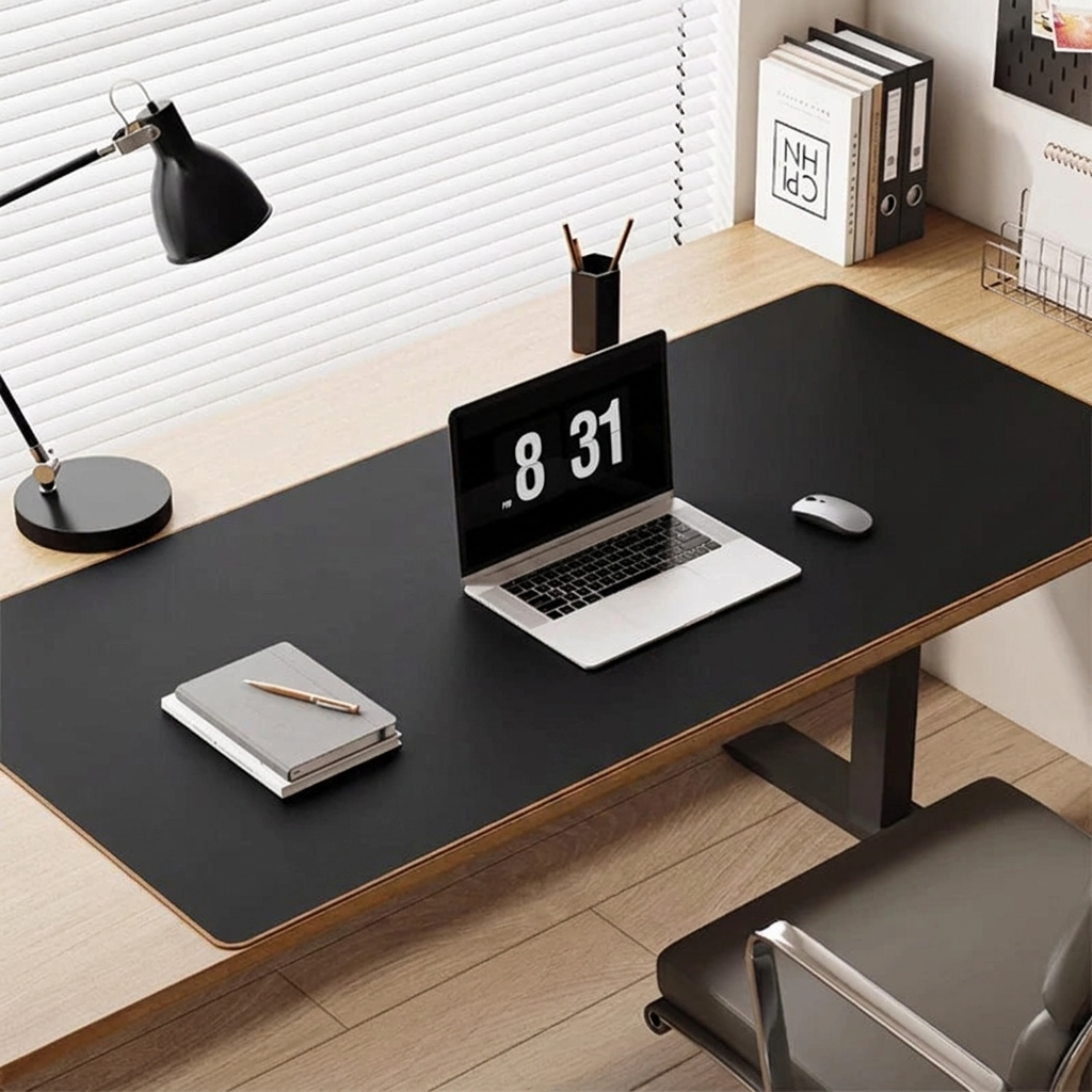 Two-Tone PU Leather Desk Mat