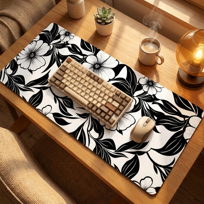 Botanical Green Floral Mouse Pad — warm cozy desk, style 5