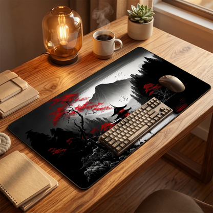 Night Moonlight Large Mouse Pad — warm cozy desk, style 5
