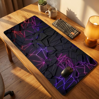 Large Gaming Hexagonal Geometric Mouse Pad — warm cozy desk, style 2