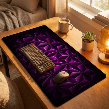 Large Gaming Hexagonal Geometric Mouse Pad — warm cozy desk, style 5