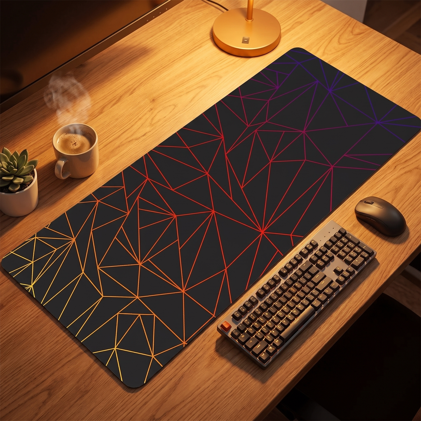 Large Gaming Hexagonal Geometric Mouse Pad
