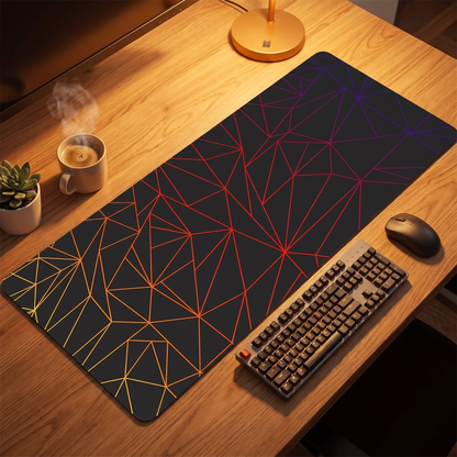 Large Gaming Hexagonal Geometric Mouse Pad Extended Battlefield Surface Speed-Tuned Cloth Top