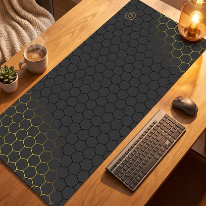 Large Gaming Hexagonal Geometric Mouse Pad Extended Battlefield Surface Speed-Tuned Cloth Top