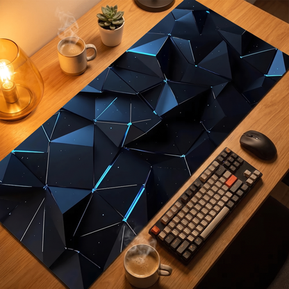 Large Gaming Hexagonal Geometric Mouse Pad Extended Battlefield Surface Speed-Tuned Cloth Top
