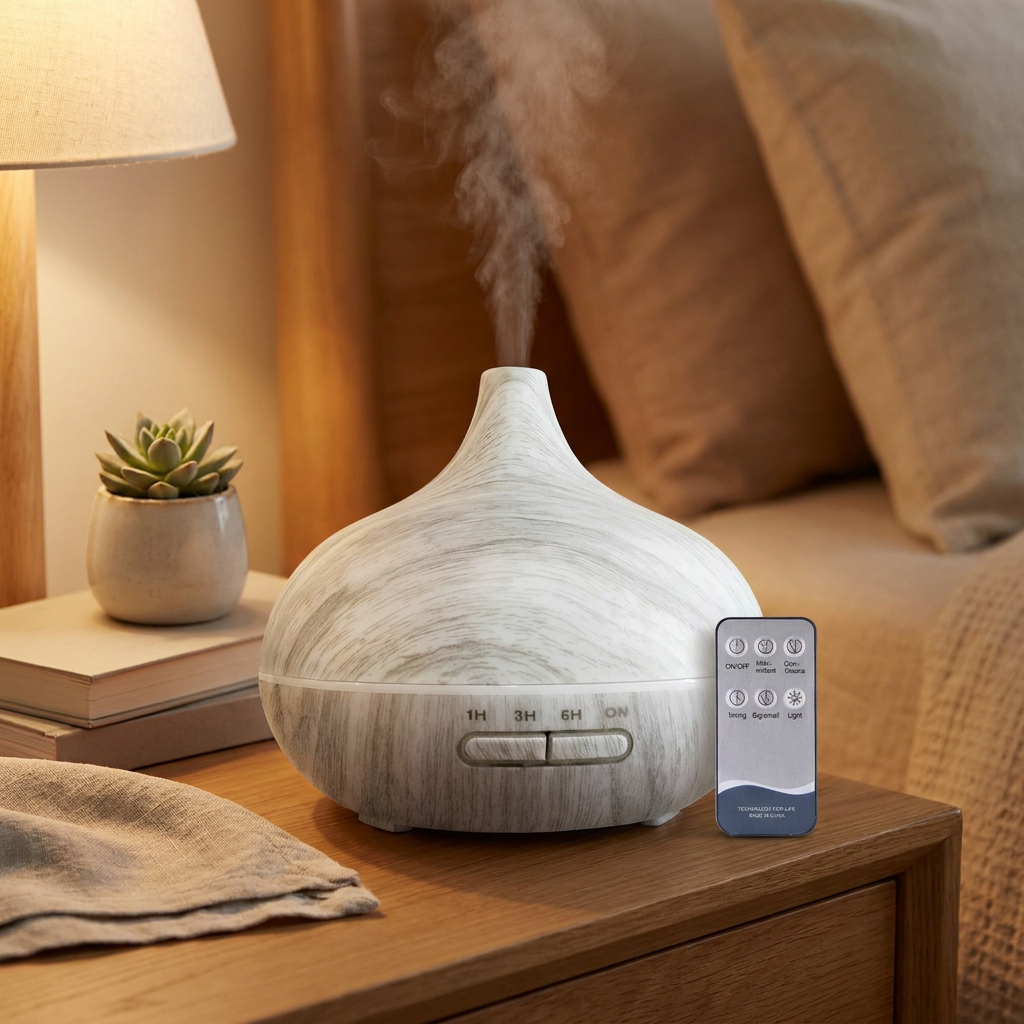 550ml Diffuser - White wood - warm scene