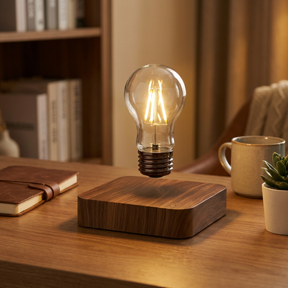 Magnetic Levitation Lamp - Square chassis - warm scene