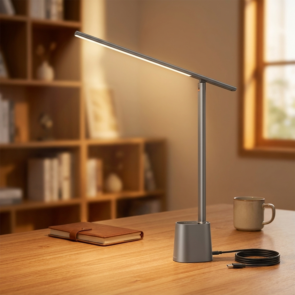 Baseus Desk Lamp - Grey body - warm scene