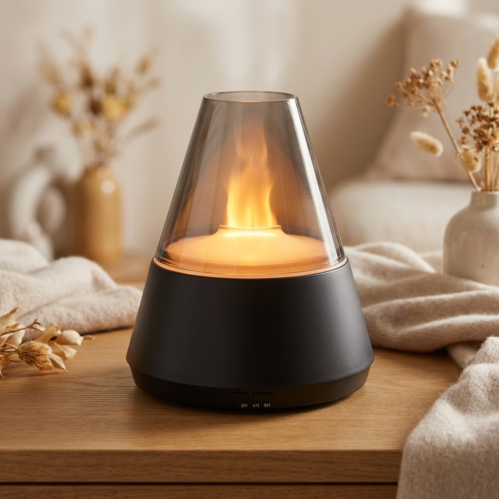 Flame Diffuser - Black - warm scene