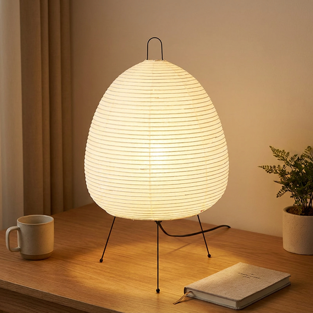 Nordic Wabi-Sabi Desk Lamp - style A - warm scene