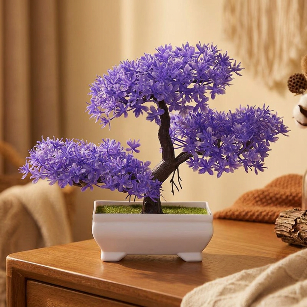 Bonsai Tree - Purple - warm scene