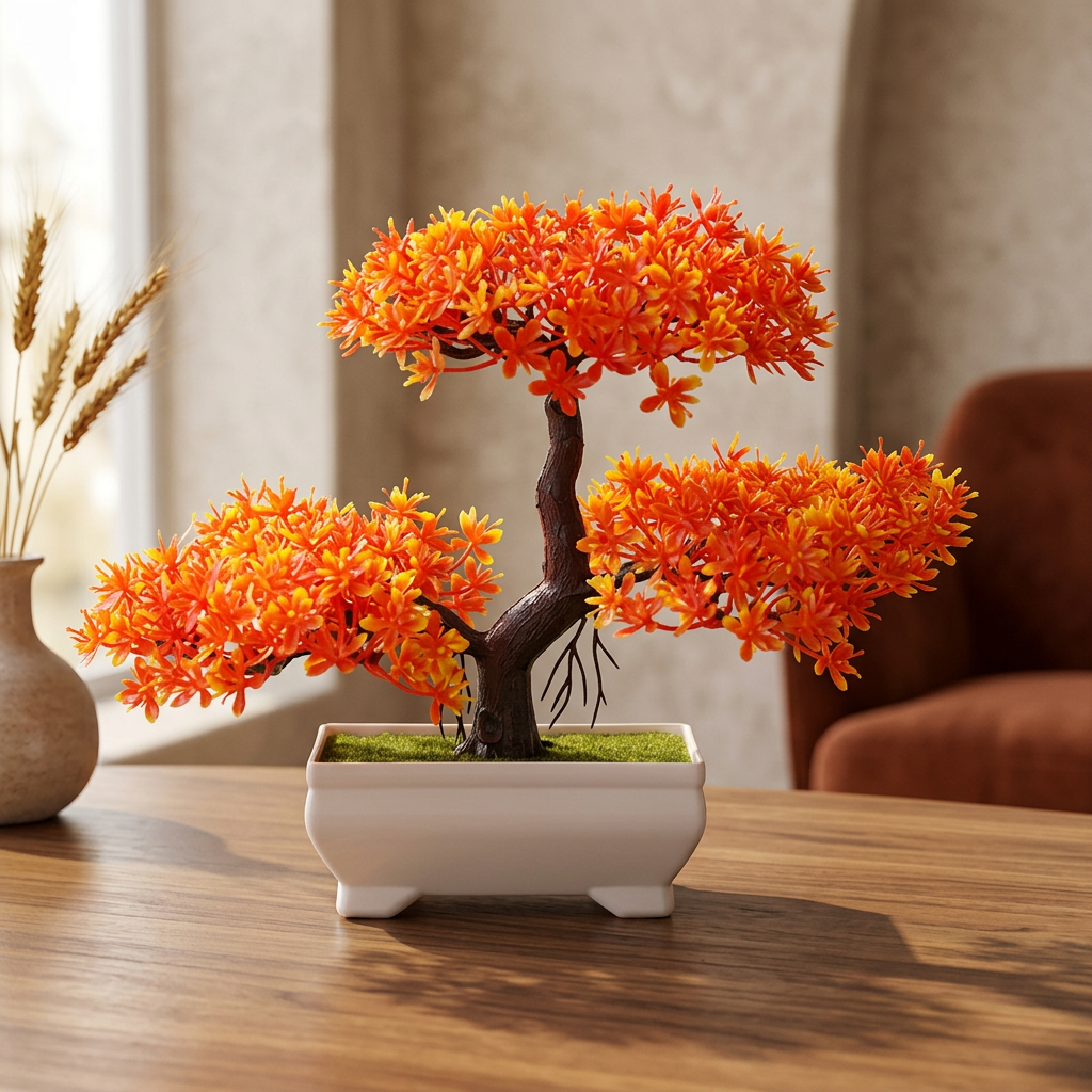 Bonsai Tree - Orange - warm scene