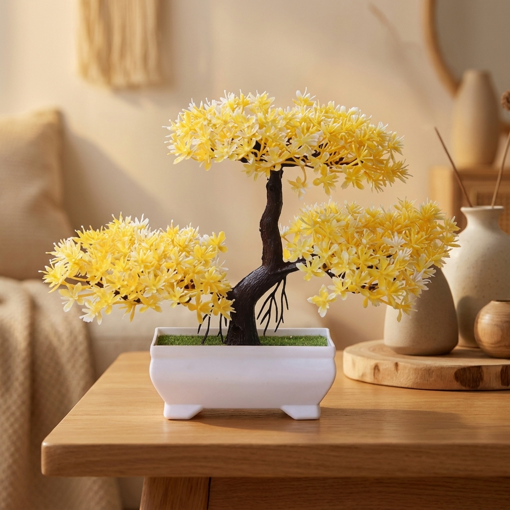 Bonsai Tree - Yellow - warm scene
