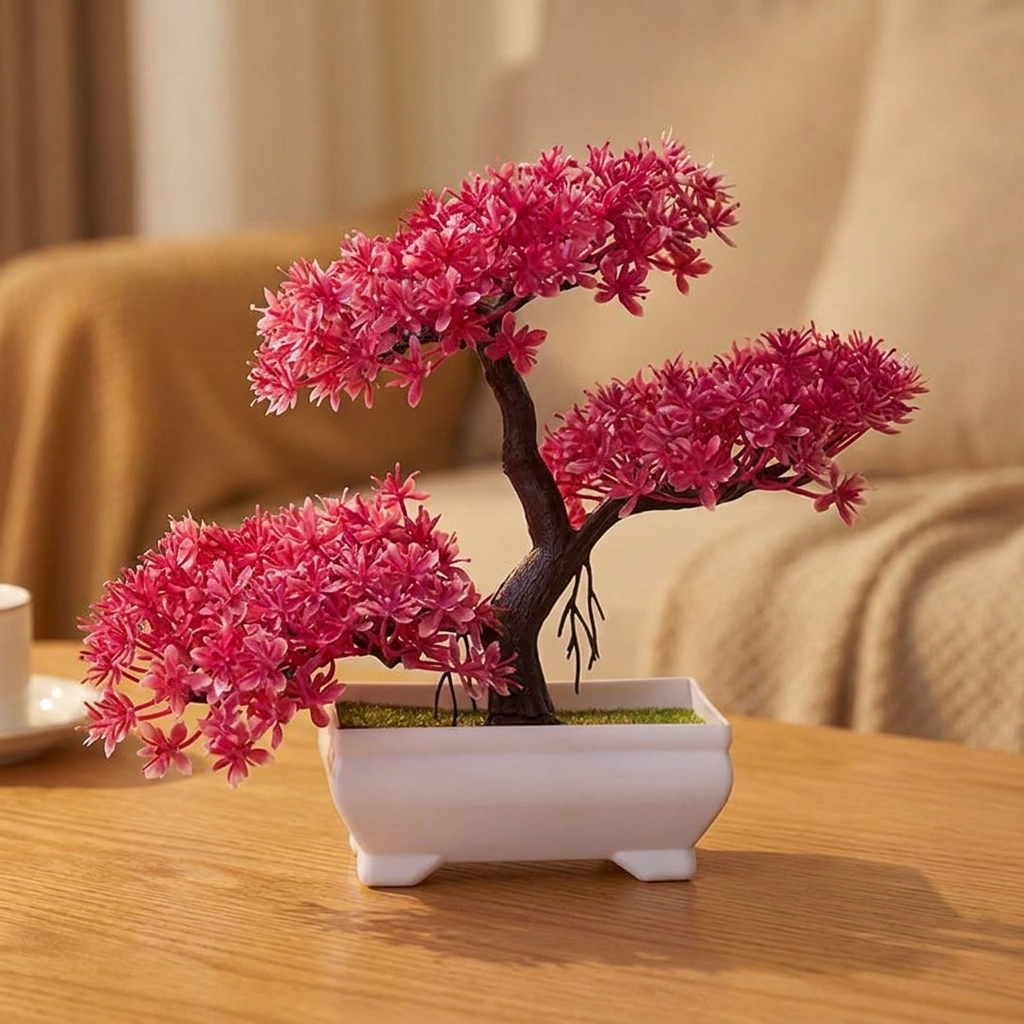 Bonsai Tree - Rose Red - warm scene