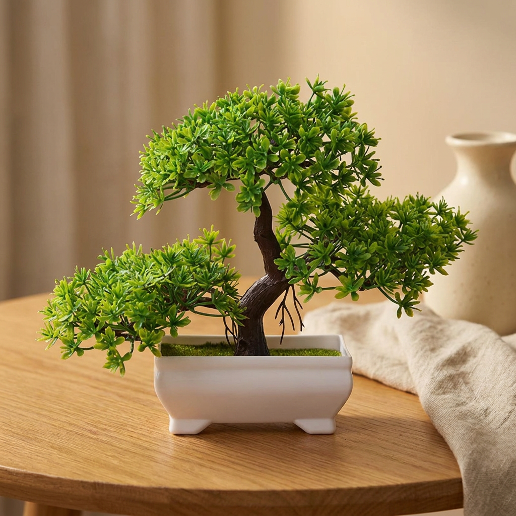 Bonsai Tree - Green - warm scene