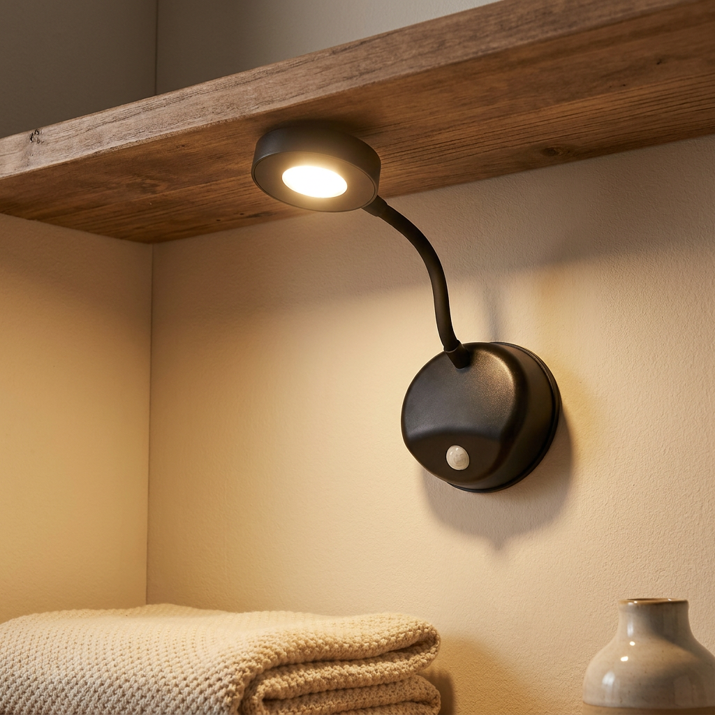 Motion Sensor Night Light - Black - warm scene