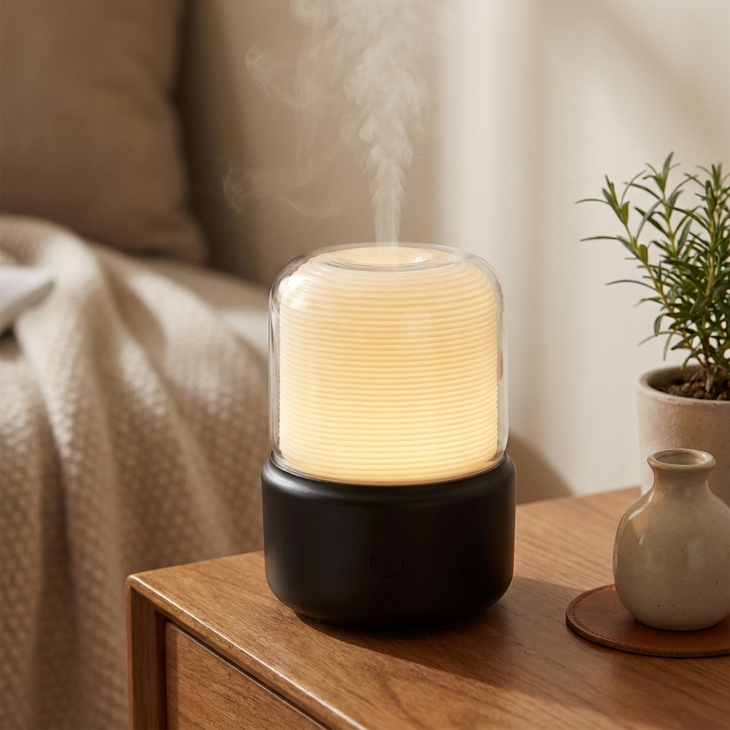 Mini Portable Diffuser - A Black 120ml - warm scene
