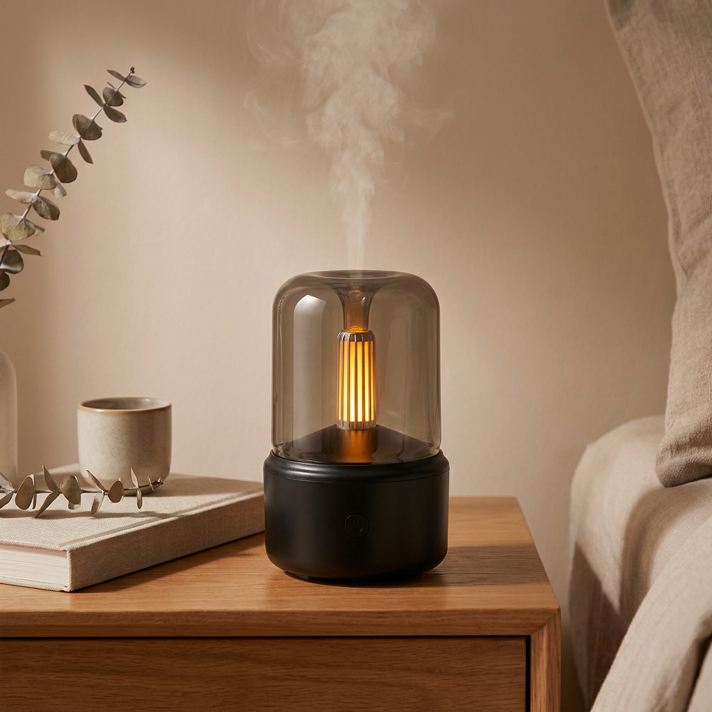 Mini Portable Diffuser - B Black 120ml - warm scene