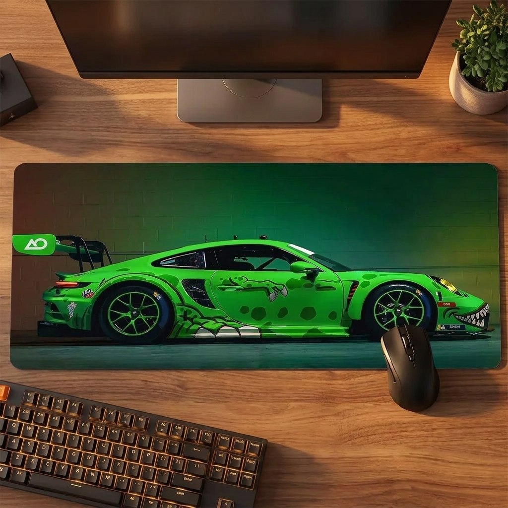 XXL Sports Car Mouse Pad - Car 7 - desk scene