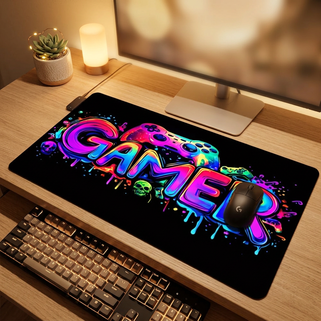 XXL Gamepad Mouse Pad - COLOR-1 - desk scene