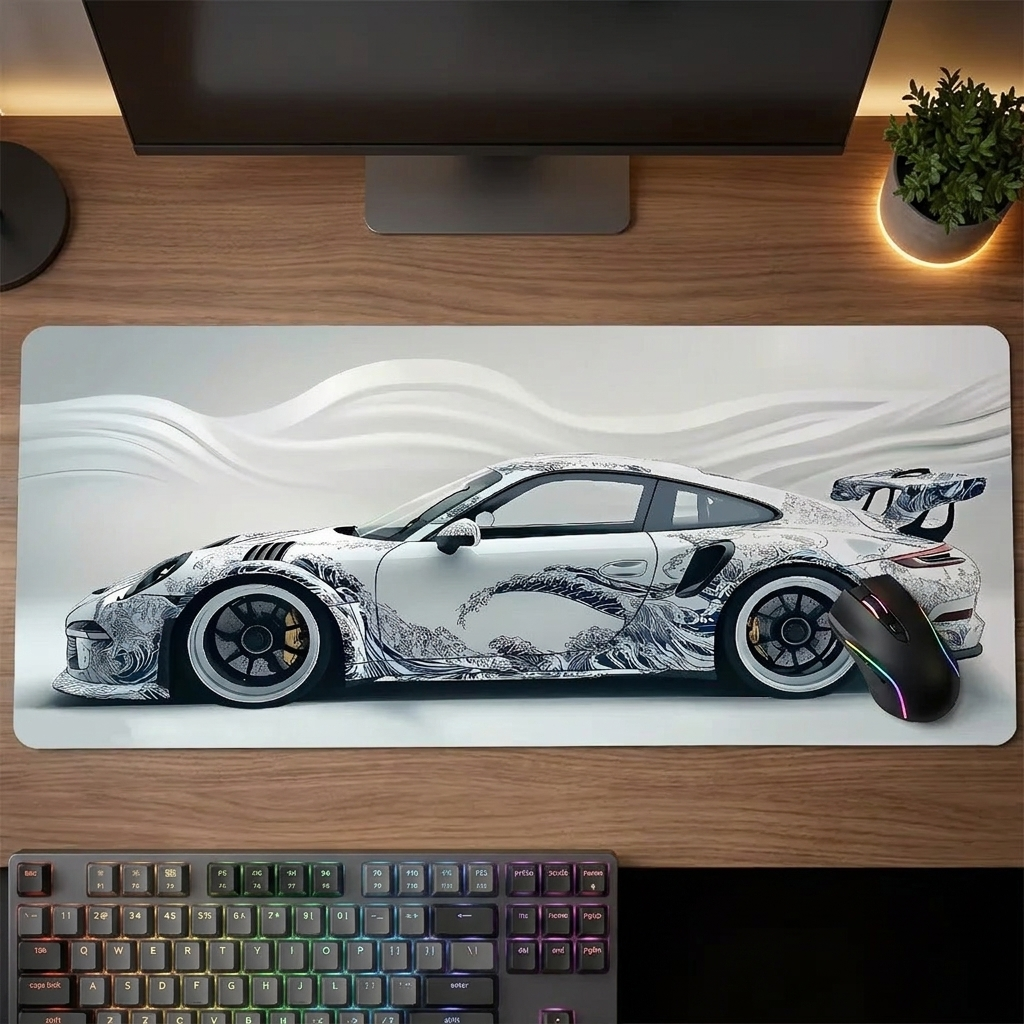 XXL Sports Car Mouse Pad - Car 2 - desk scene
