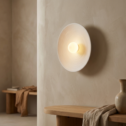 Nordic Wabi-Sabi Wall Lamp - 20cm White - warm scene