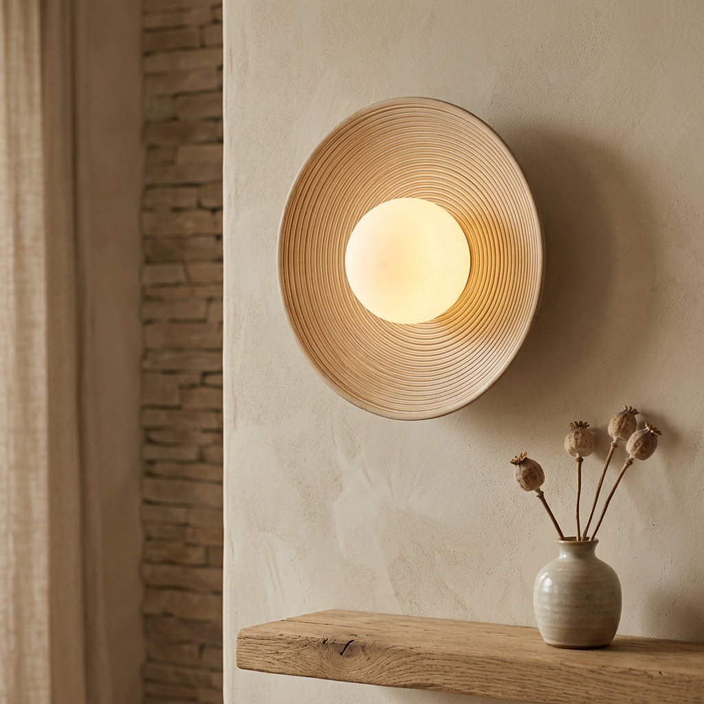 Nordic Wabi-Sabi Wall Lamp - 20cm Retro - warm scene