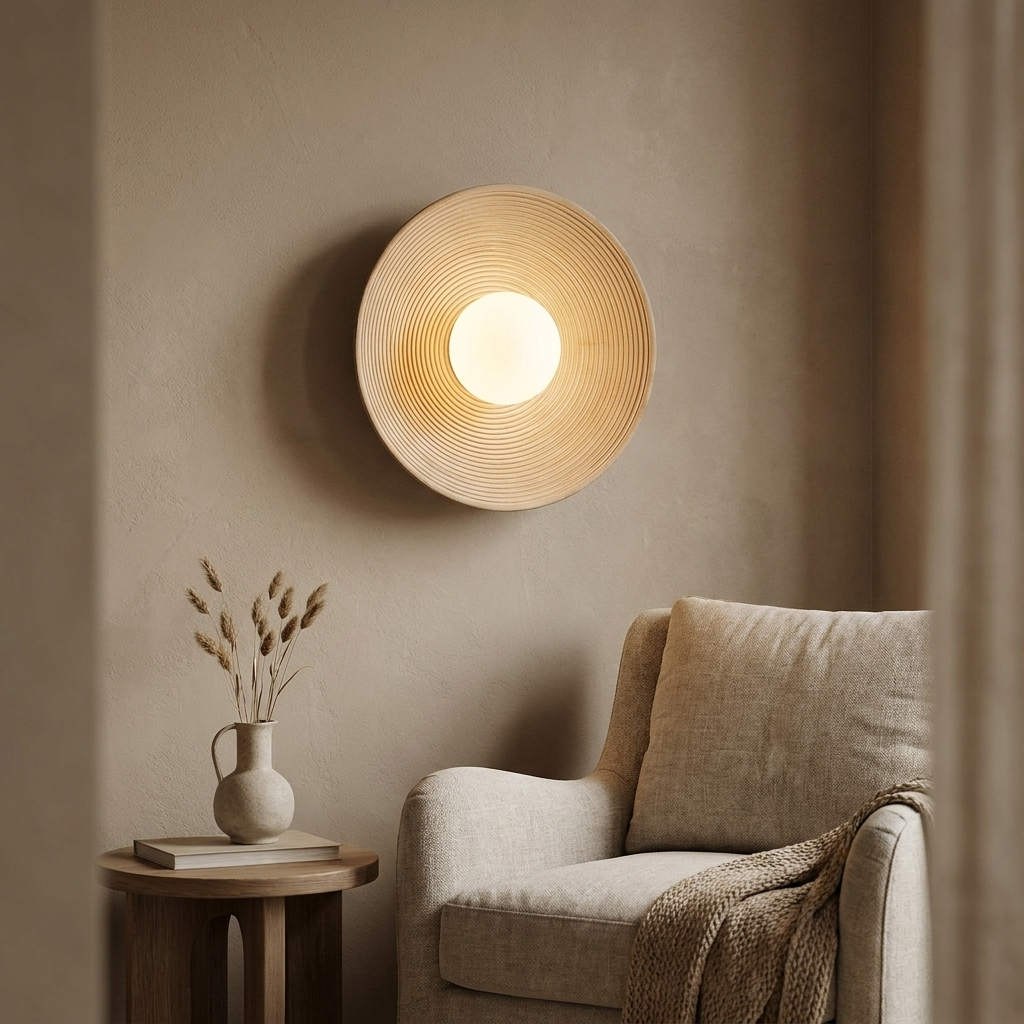 Nordic Wabi-Sabi Wall Lamp - 27cm Retro - warm scene
