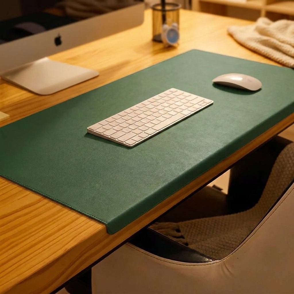 Padded Wrist-Rest Desk Mat - Green
