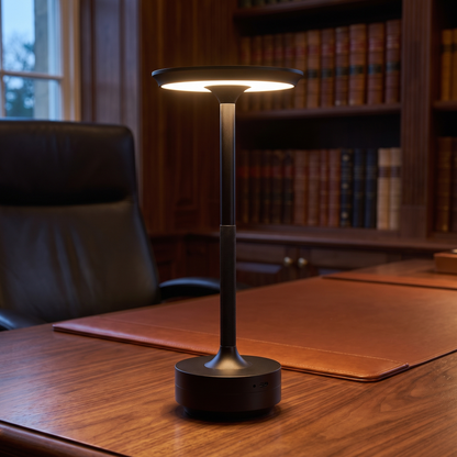 Black / 2000mAh Battery — Aluminium Rechargeable LED Desk Lamp — Wholesale Case