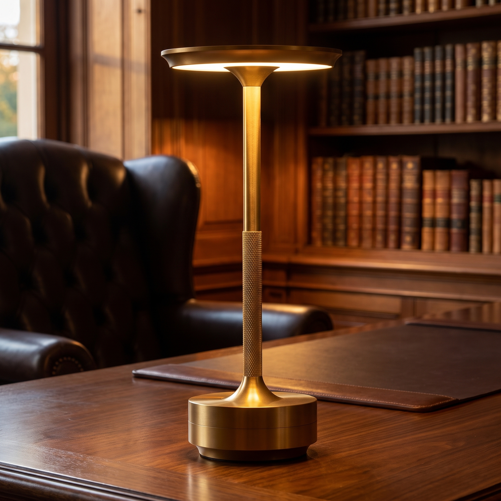 Gold / 2000mAh Battery — Aluminium Rechargeable LED Desk Lamp — Wholesale Case