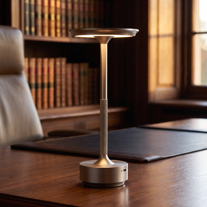Silver / 2000mAh Battery — Aluminium Rechargeable LED Desk Lamp — Wholesale Case