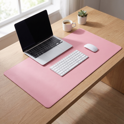 Pink — PU Leather Desk Mat