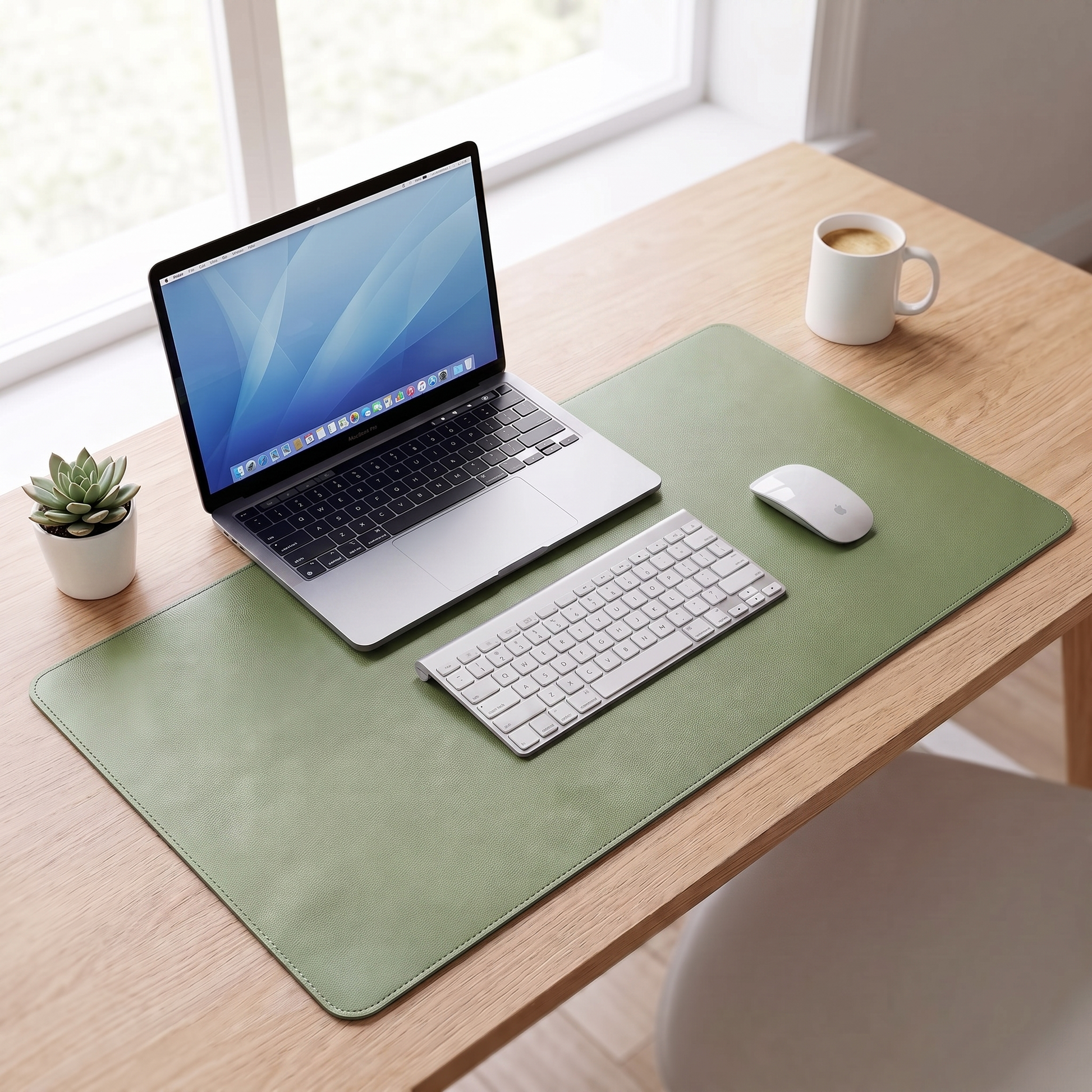Green — PU Leather Desk Mat
