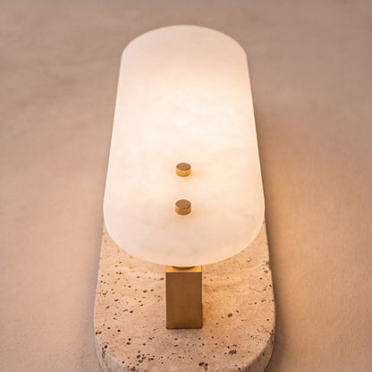 Alabaster Oval Wall Sconce LED Warm Ambient Lighting