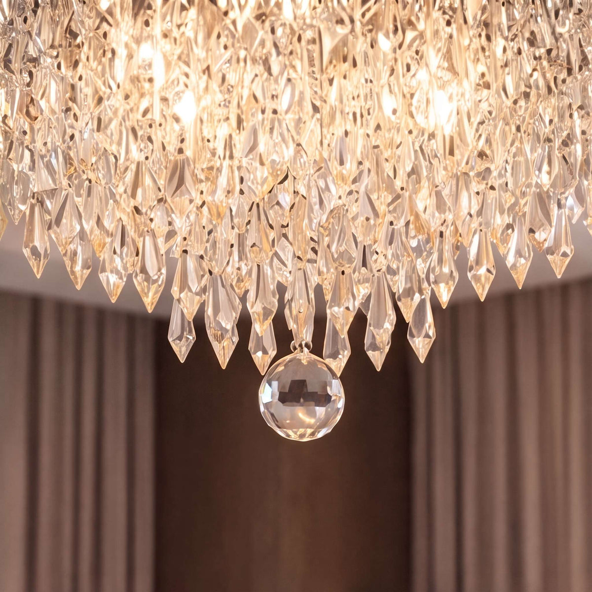 Crystal Flush Mount Ceiling Light Metal E12 Hallway Dining